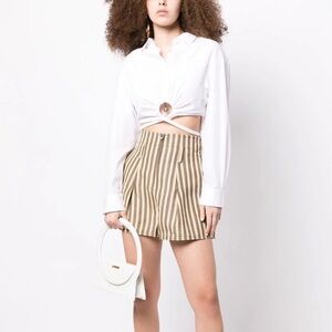Jacquemus Santon Striped Zipped Shorts NWT